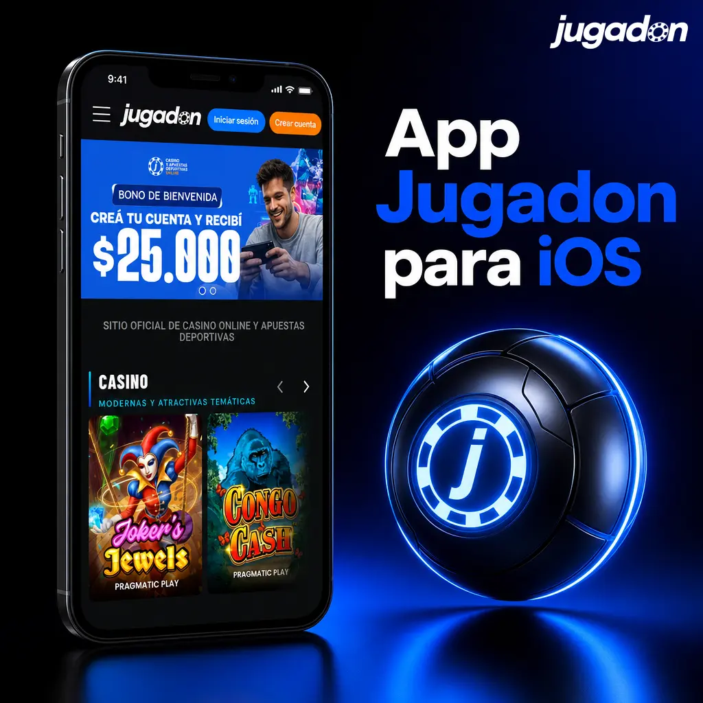 App Jugadon para iOS en iPhone e iPad con requisitos mínimos iOS 13, 2 GB RAM y 100 MB de espacio libre