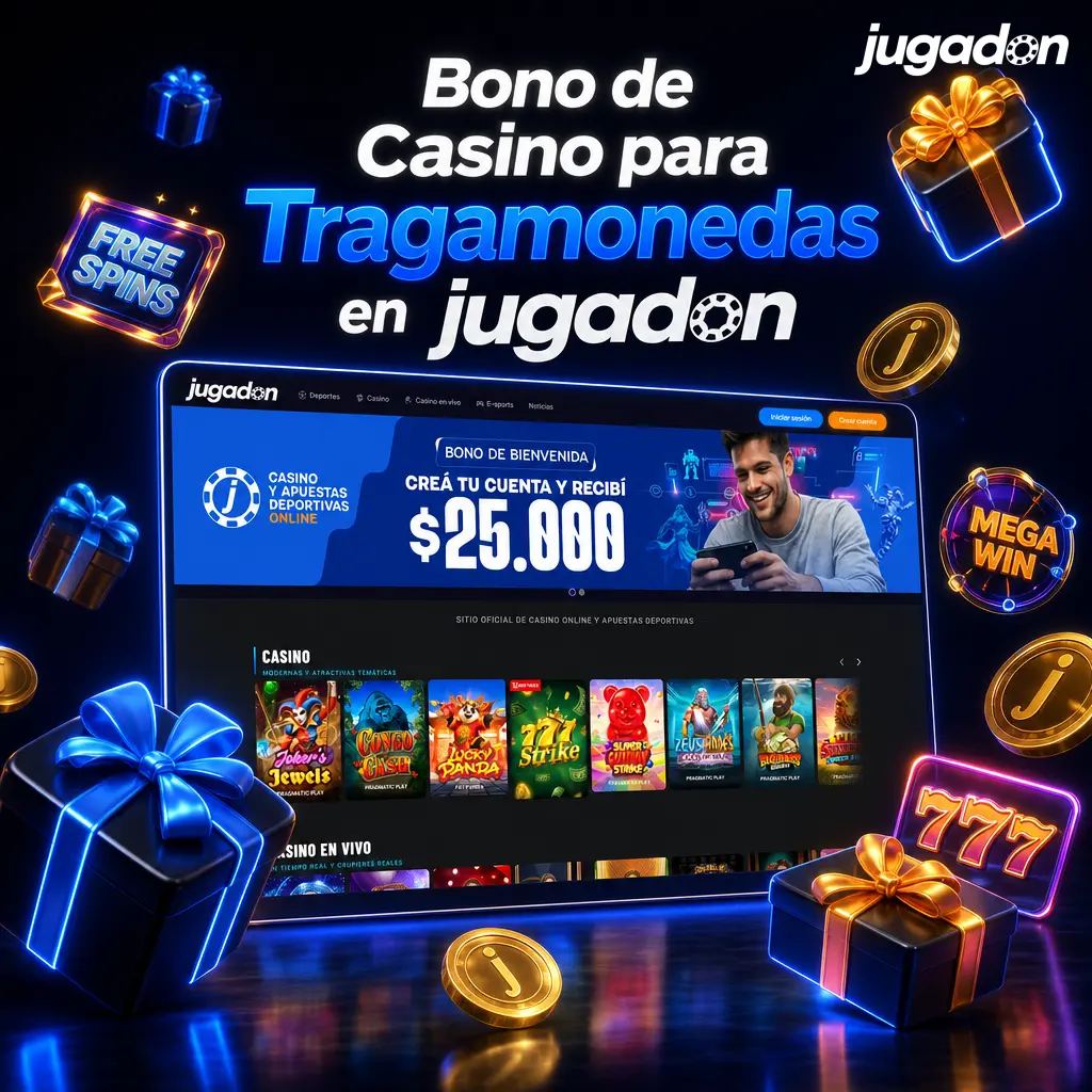 Bono de casino Jugadon: 100% en primer depósito hasta AR$500.000 para tragamonedas