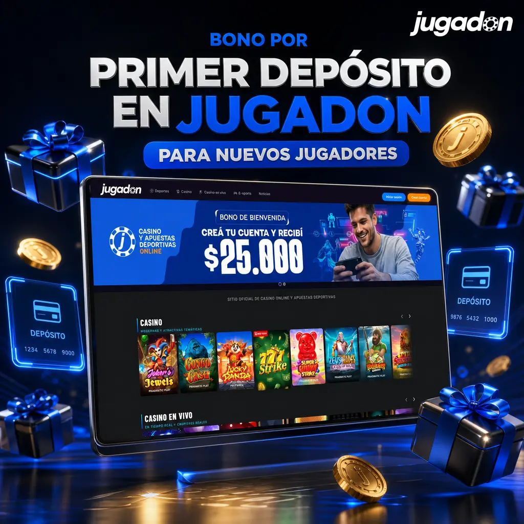 Bono de bienvenida 100% hasta AR$500.000 en Jugadon para nuevos jugadores argentinos