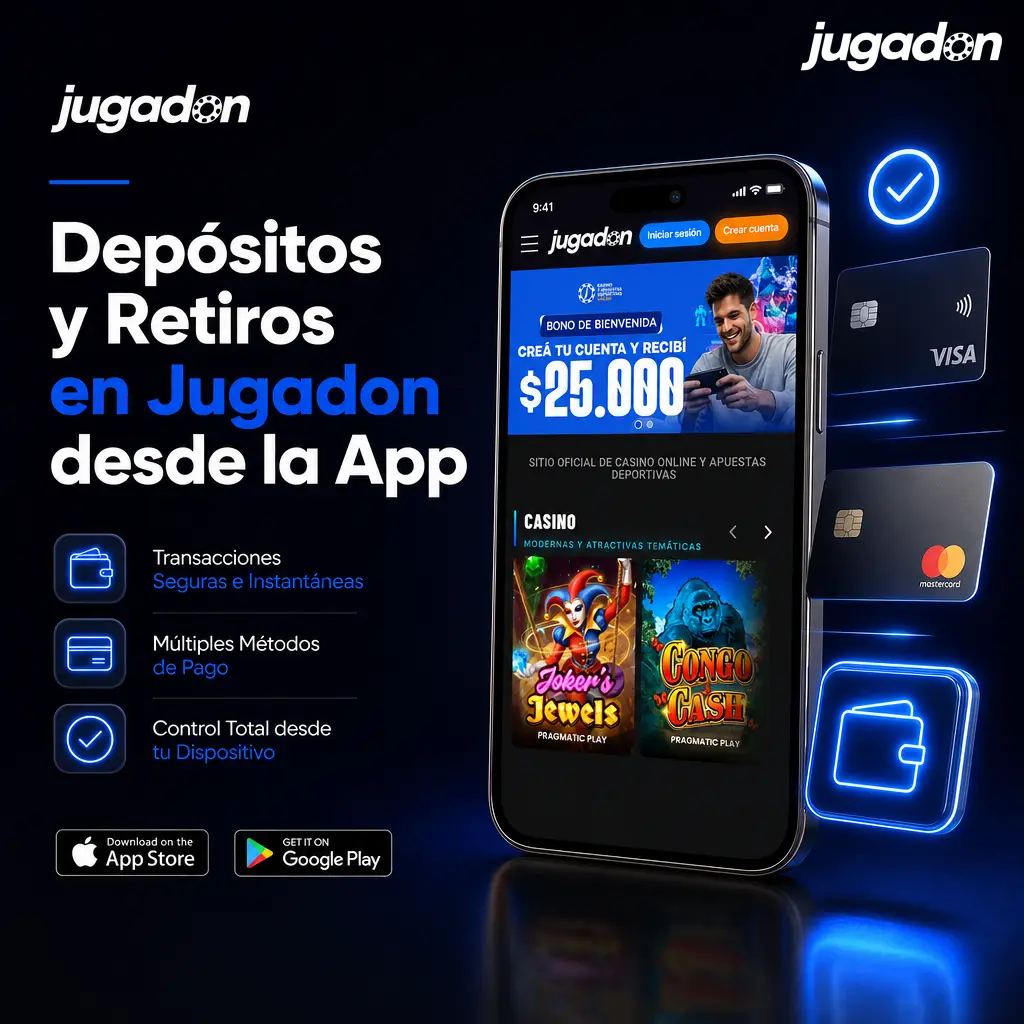 Depósitos y retiros en Jugadon app: gestión segura de transacciones desde móvil con cifrado SSL