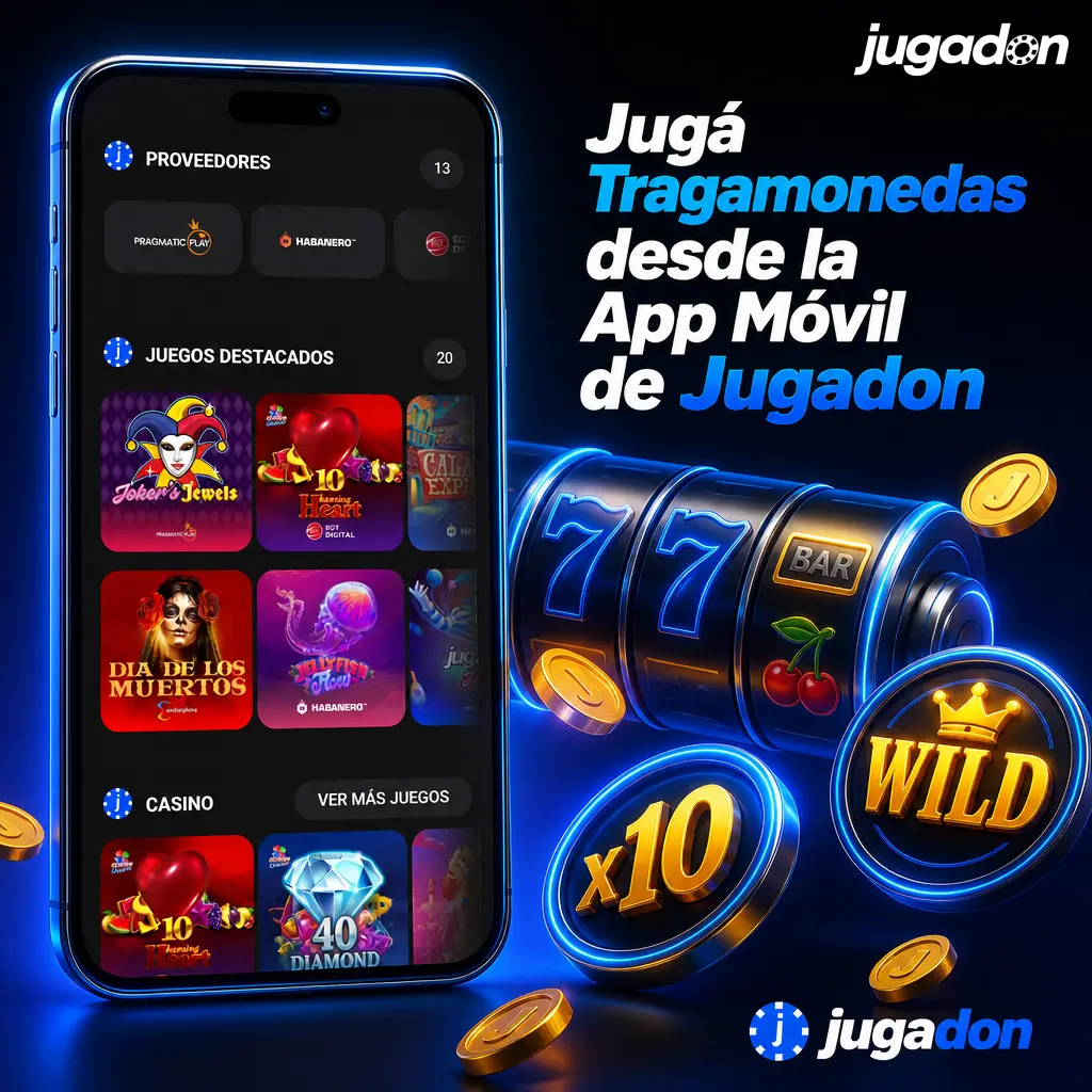 App móvil de Jugadon con tragamonedas disponibles en Android e iOS desde el sitio oficial