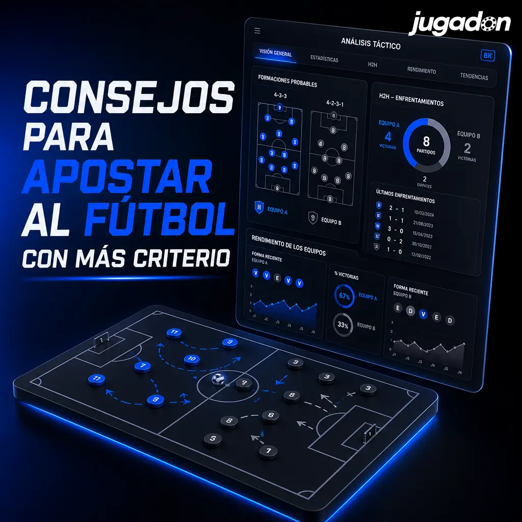 Consejos para apostar al fútbol con criterio: análisis de equipos, gestión del bankroll y estadísticas en vivo