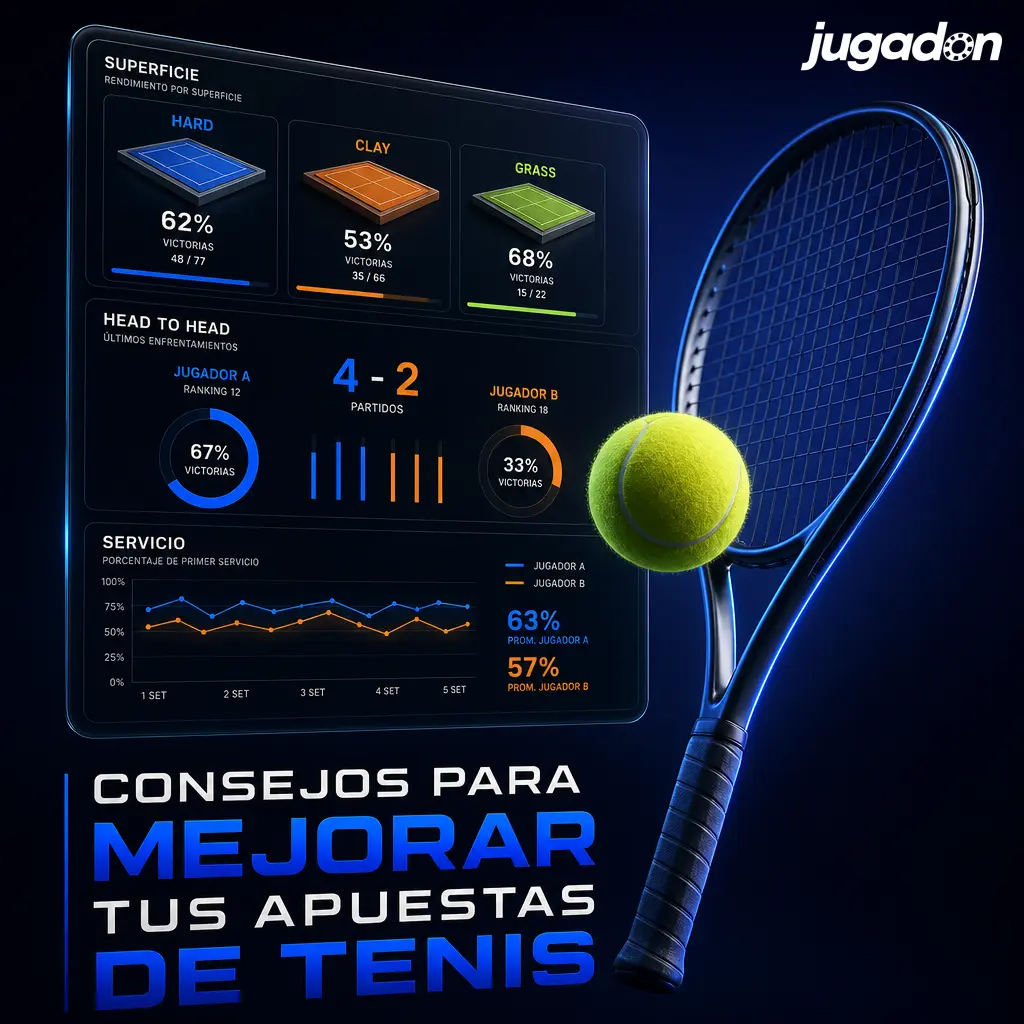 Consejos para mejorar apuestas de tenis: análisis de forma, superficie y bankroll para apostar con mayor precisión