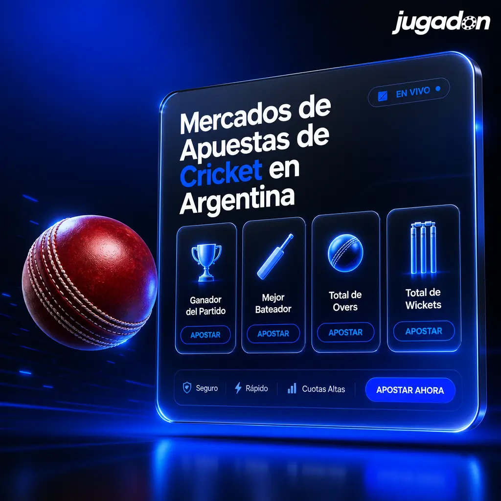 Mercados de apuestas de cricket en Argentina: más de 15 opciones disponibles en Jugadon para jugadores argentinos