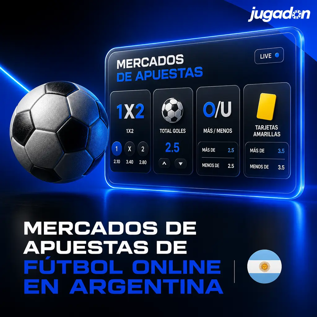 Mercados de apuestas de fútbol online en Argentina: 1X2, hándicap, goles, corners y más opciones disponibles