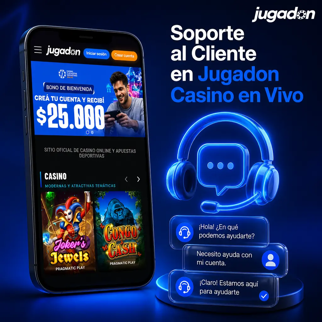 Equipo de soporte al cliente de Jugadon Casino disponible 24/7 en español por chat, email y FAQ